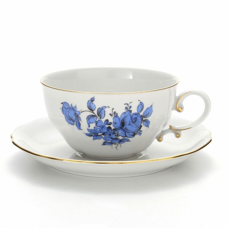 アウガルテン（AUGARTEN） マリアテレジア ブルー（50981） バラ ティーカップ＆ソーサー 250ml（062）