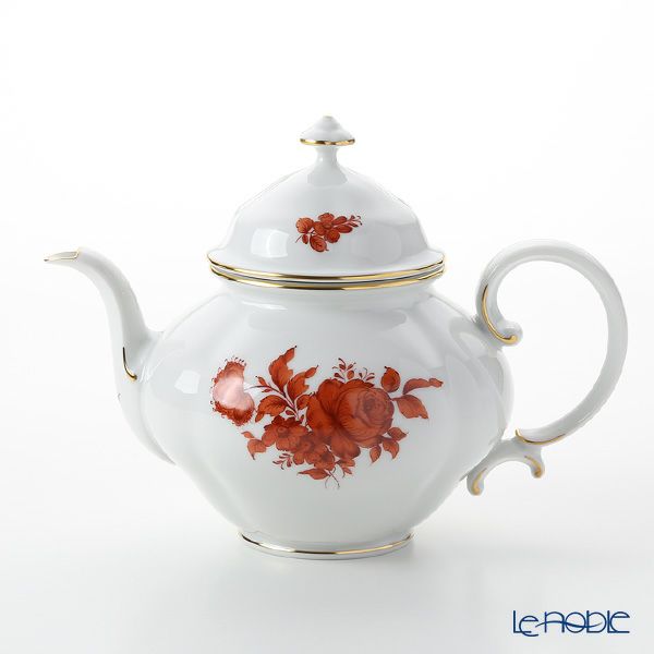 アウガルテン（AUGARTEN） マリアテレジア オレンジ（50982） バラ ティーポット1.2L （062モーツアルトシェイプ）