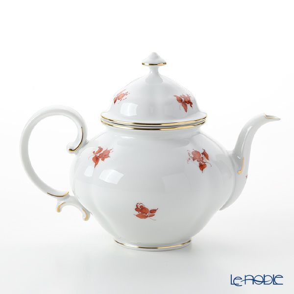 アウガルテン（AUGARTEN） マリアテレジア オレンジ（50982） バラ ティーポット1.2L （062モーツアルトシェイプ）