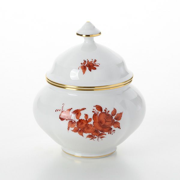 アウガルテン（AUGARTEN） マリアテレジア オレンジ（50982） バラ シュガーボウル250ml（062モーツアルトシェイプ）