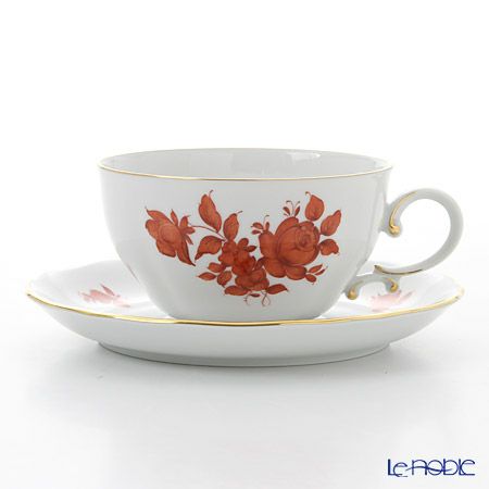 アウガルテン（AUGARTEN） マリアテレジア オレンジ（50982） バラ ティーカップ＆ソーサー 250ml（062）