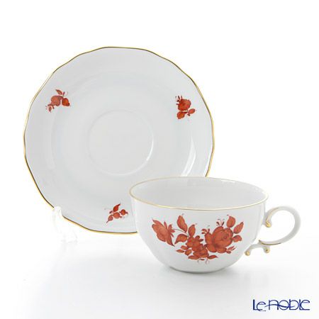 アウガルテン（AUGARTEN） マリアテレジア オレンジ（50982） バラ ティーカップ＆ソーサー 250ml（062）