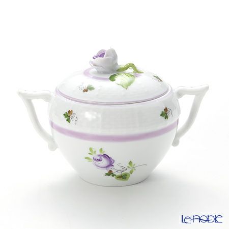 ヘレンド ウィーンのバラ ライラック 00472-0-09 シュガーポット ローズ 200ml