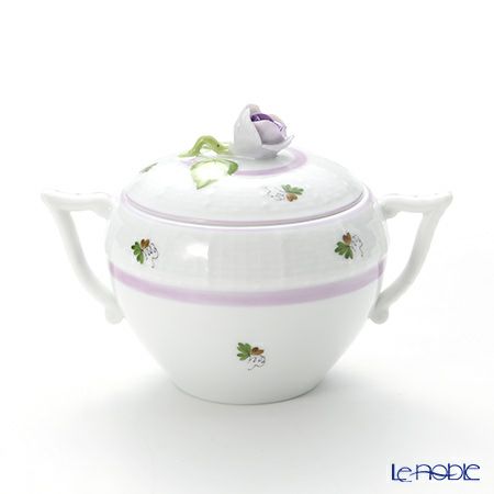 ヘレンド ウィーンのバラ ライラック 00472-0-09 シュガーポット ローズ 200ml