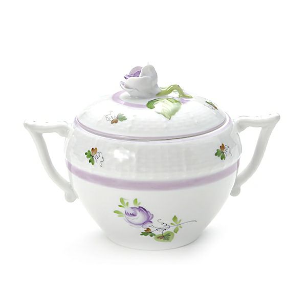 ヘレンド ウィーンのバラ ライラック 00472-0-09 シュガーポット ローズ 200ml