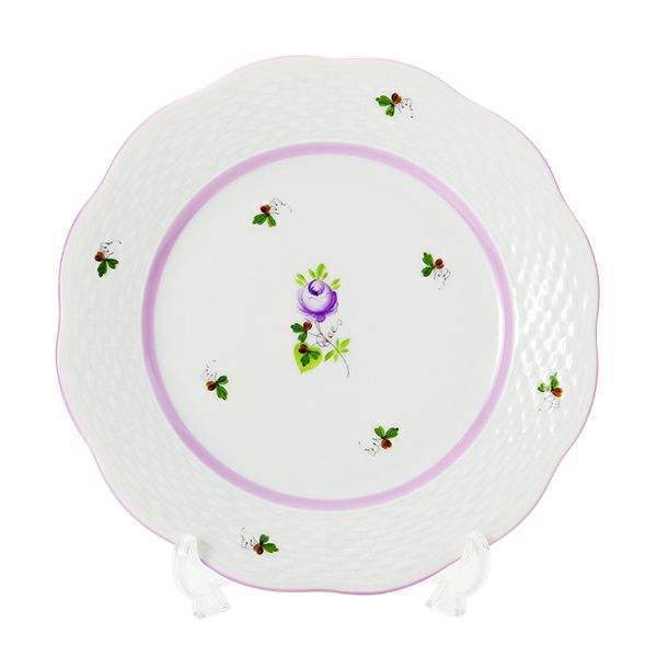 ヘレンド ウィーンのバラ ライラック 00517 プレート 19cm