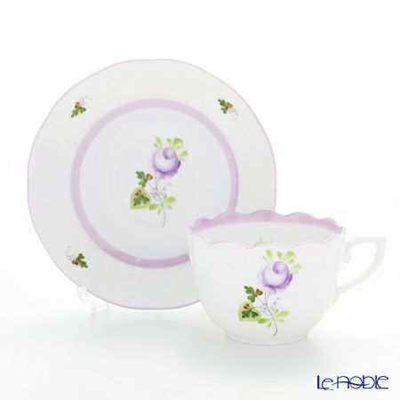 ヘレンド ウィーンのバラ ライラック 00711-0-00 モカカップ＆ソーサー 100ml