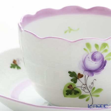 ヘレンド ウィーンのバラ ライラック 00711-0-00 モカカップ＆ソーサー 100ml