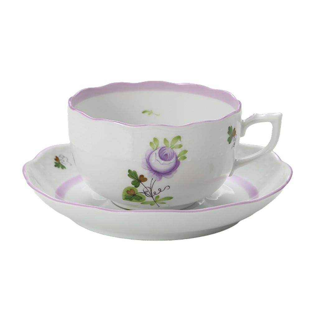 ヘレンド ウィーンのバラ ライラック 00724-0-00 ティーカップ＆ソーサー 200ml