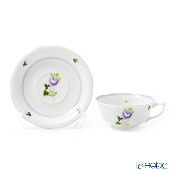 ヘレンド ウィーンのバラ ライラック ティーカップ＆ソーサー（ロウ）VRHL 00734-0-00