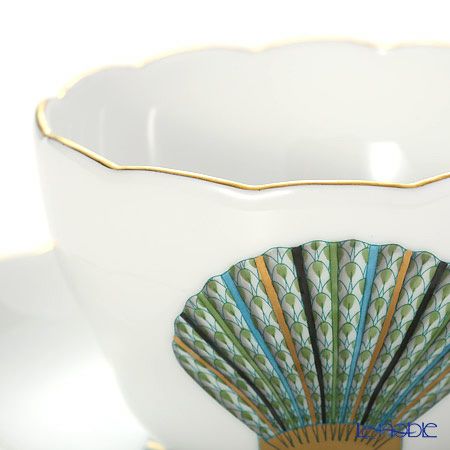 ヘレンド マリンライフ MEVHS2 20730-0-00 ティーカップ＆ソーサー（兼用） 200ml シェル／グリーン