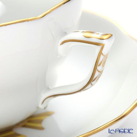 ヘレンド マリンライフ MEVHS6 20730-0-00 ティーカップ＆ソーサー（兼用） 200ml フィッシュ／イエロー