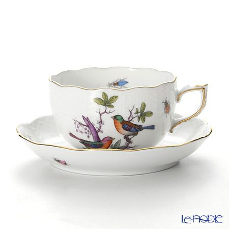 ヘレンド ロスチャイルドバード 多彩色 ROM-5 00724-0-00／724 ティーカップ＆ソーサー 200ml