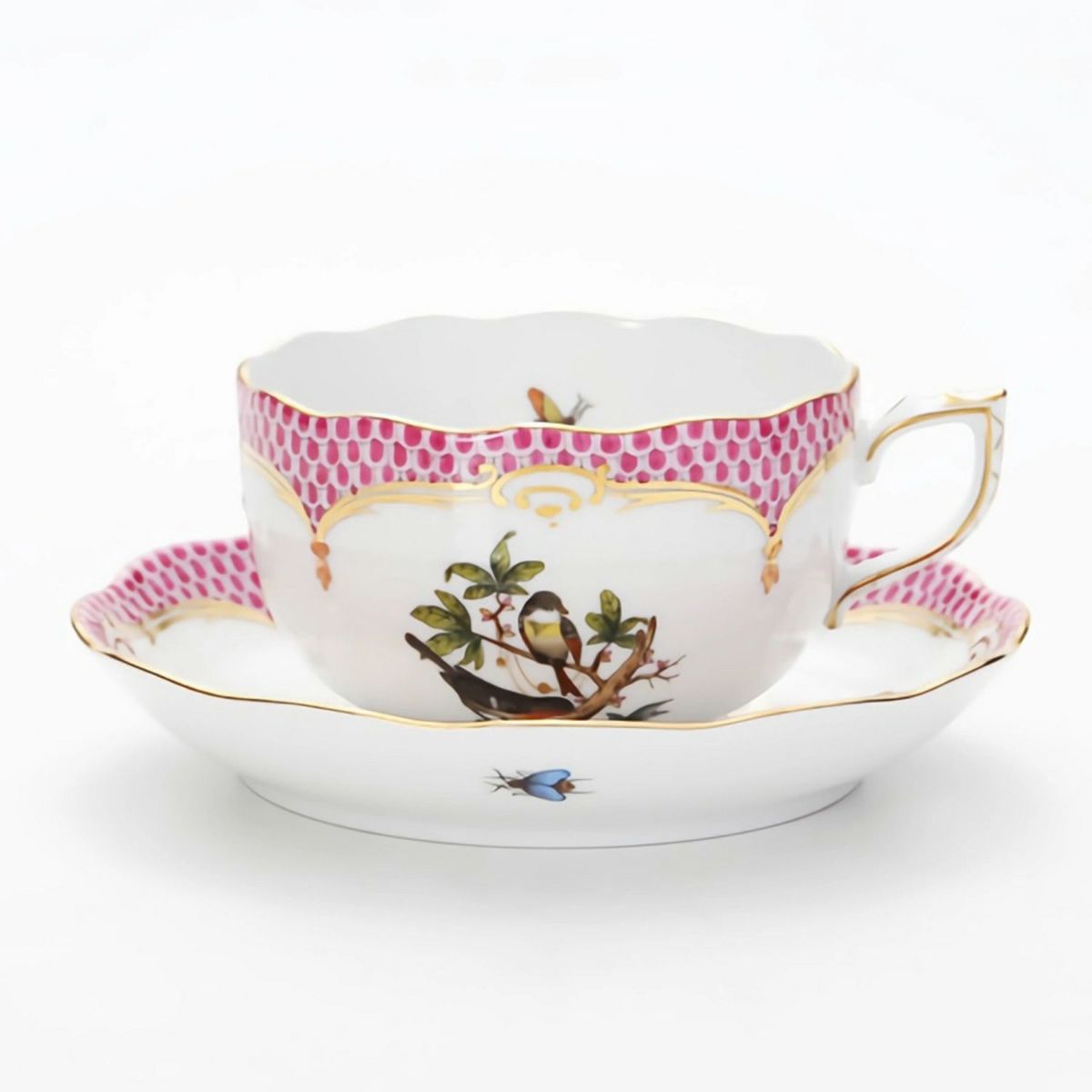 ヘレンド ロスチャイルドバード ピンクスケール ROEP-2 00724-0-00 ティーカップ＆ソーサー 200ml