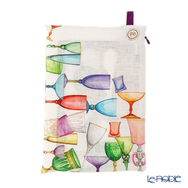 テシトゥーラ トスカーナ テレリーエ ナプキン 46×46cm 4枚セット Cincin／乾杯 100%リネン ポーチ付