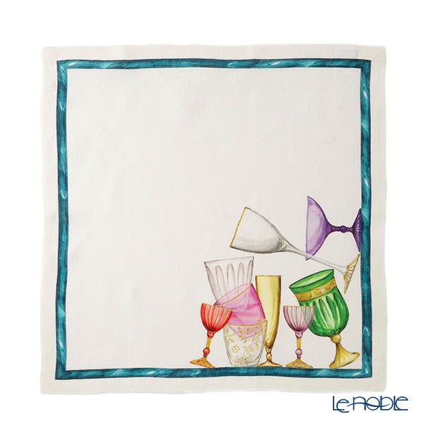 テシトゥーラ トスカーナ テレリーエ ナプキン 46×46cm 4枚セット Cincin／乾杯 100%リネン ポーチ付