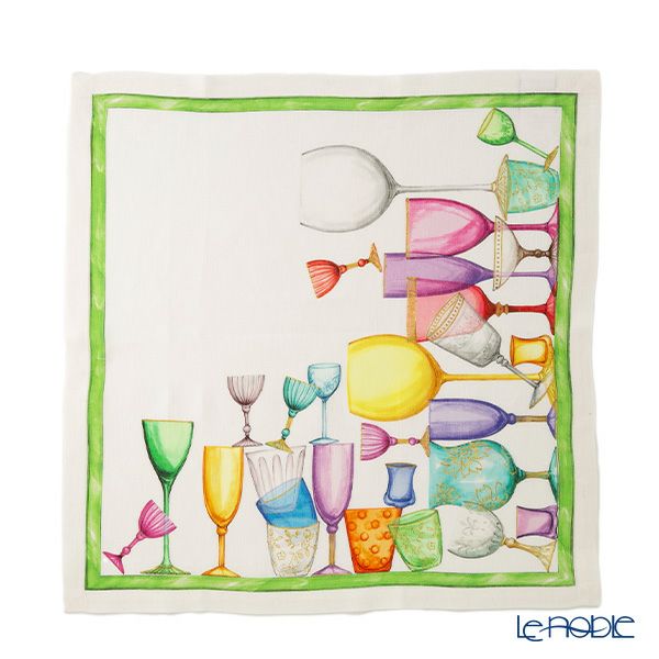 テシトゥーラ トスカーナ テレリーエ ナプキン 46×46cm 4枚セット Cincin／乾杯 100%リネン ポーチ付