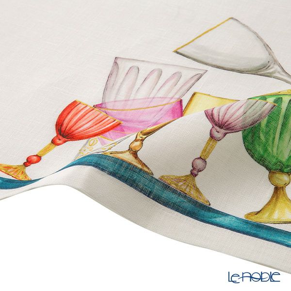 テシトゥーラ トスカーナ テレリーエ ナプキン 46×46cm 4枚セット Cincin／乾杯 100%リネン ポーチ付