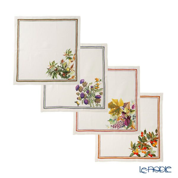 テシトゥーラ トスカーナ テレリーエ ナプキン 46×46cm 4枚セット アルジェンタリオ 100%リネン ポーチ付