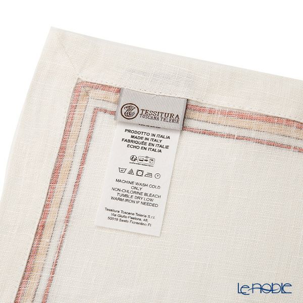 テシトゥーラ トスカーナ テレリーエ ナプキン 46×46cm 4枚セット アルジェンタリオ 100%リネン ポーチ付