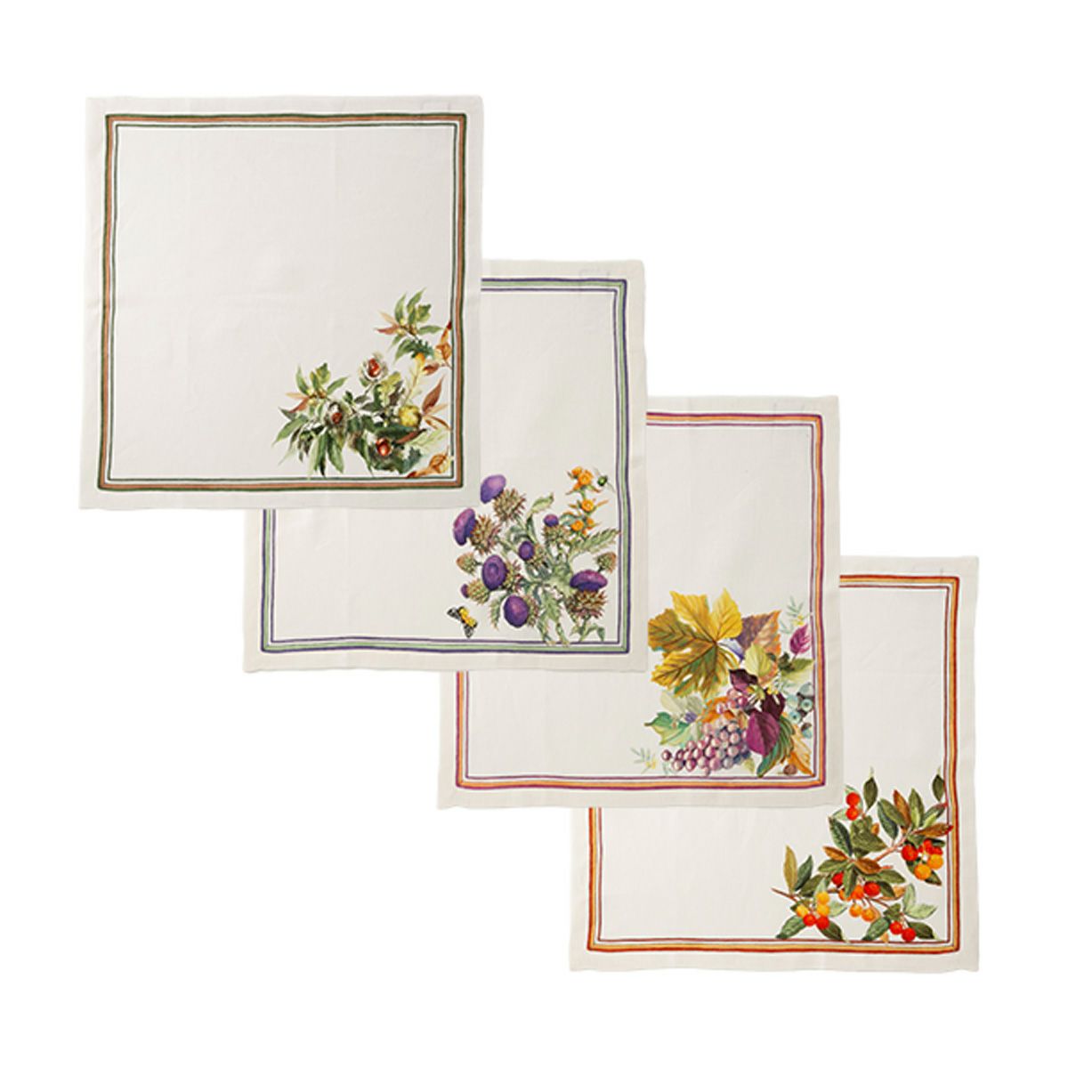 テシトゥーラ トスカーナ テレリーエ ナプキン 46×46cm 4枚セット アルジェンタリオ 100%リネン ポーチ付