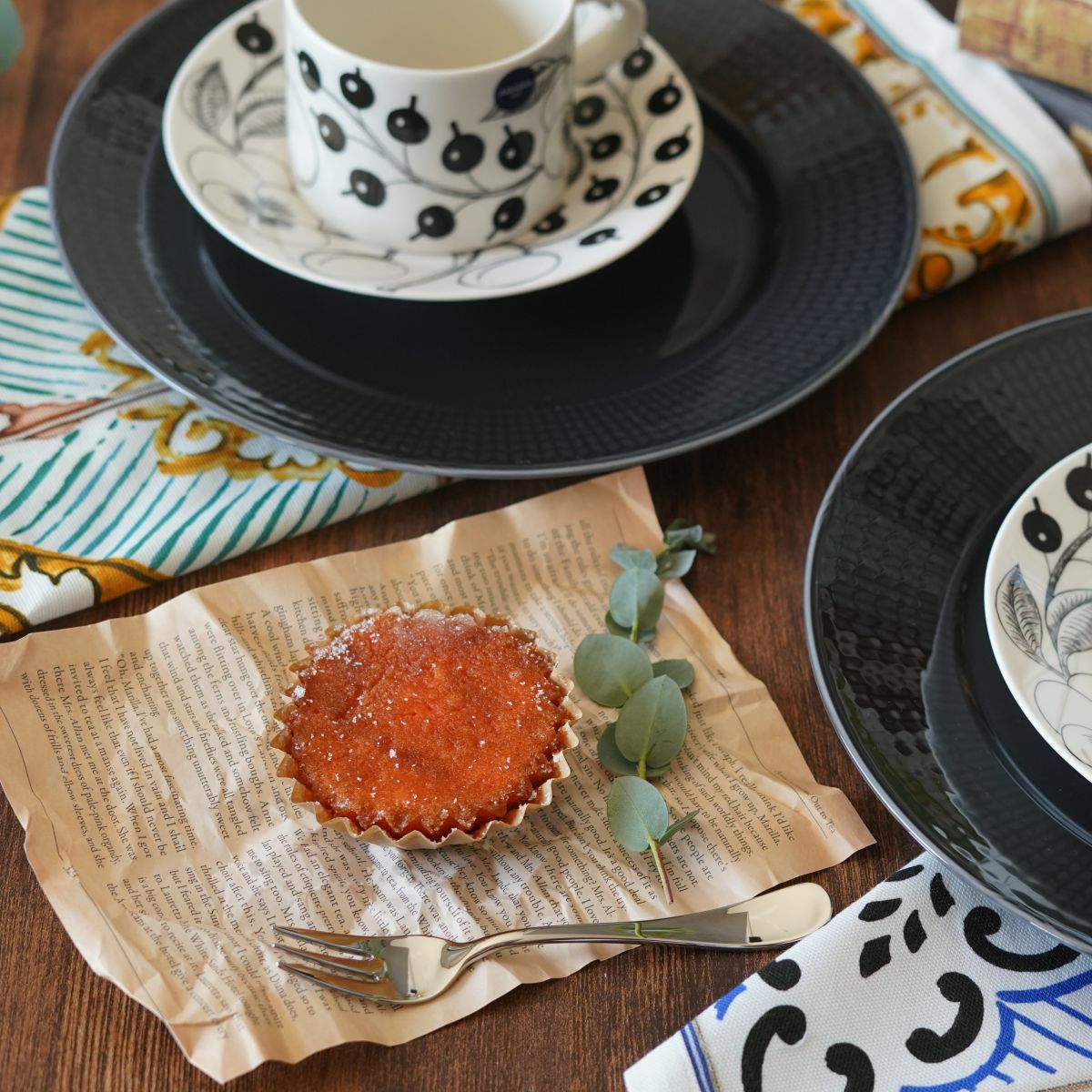 テシトゥーラ トスカーナ テレリーエ ナプキン 46×46cm 4枚セット エオリア 100%コットン ポーチ付