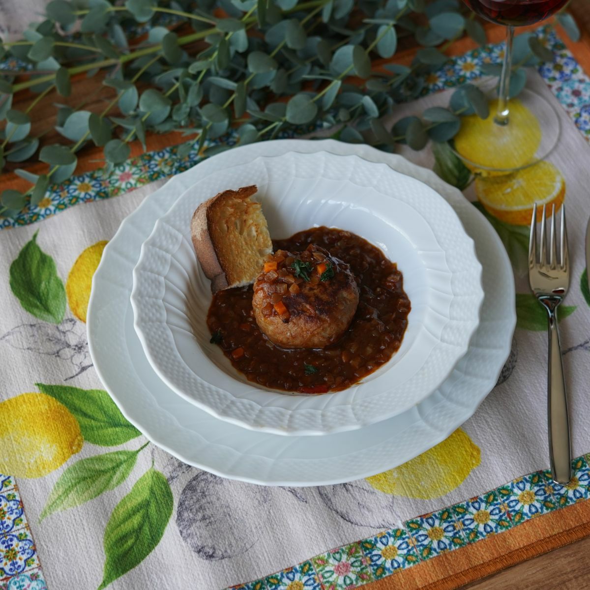 テシトゥーラ トスカーナ テレリーエ プレースマット 50×37cm 2枚セット チェターラ ポリエステル ポーチ付