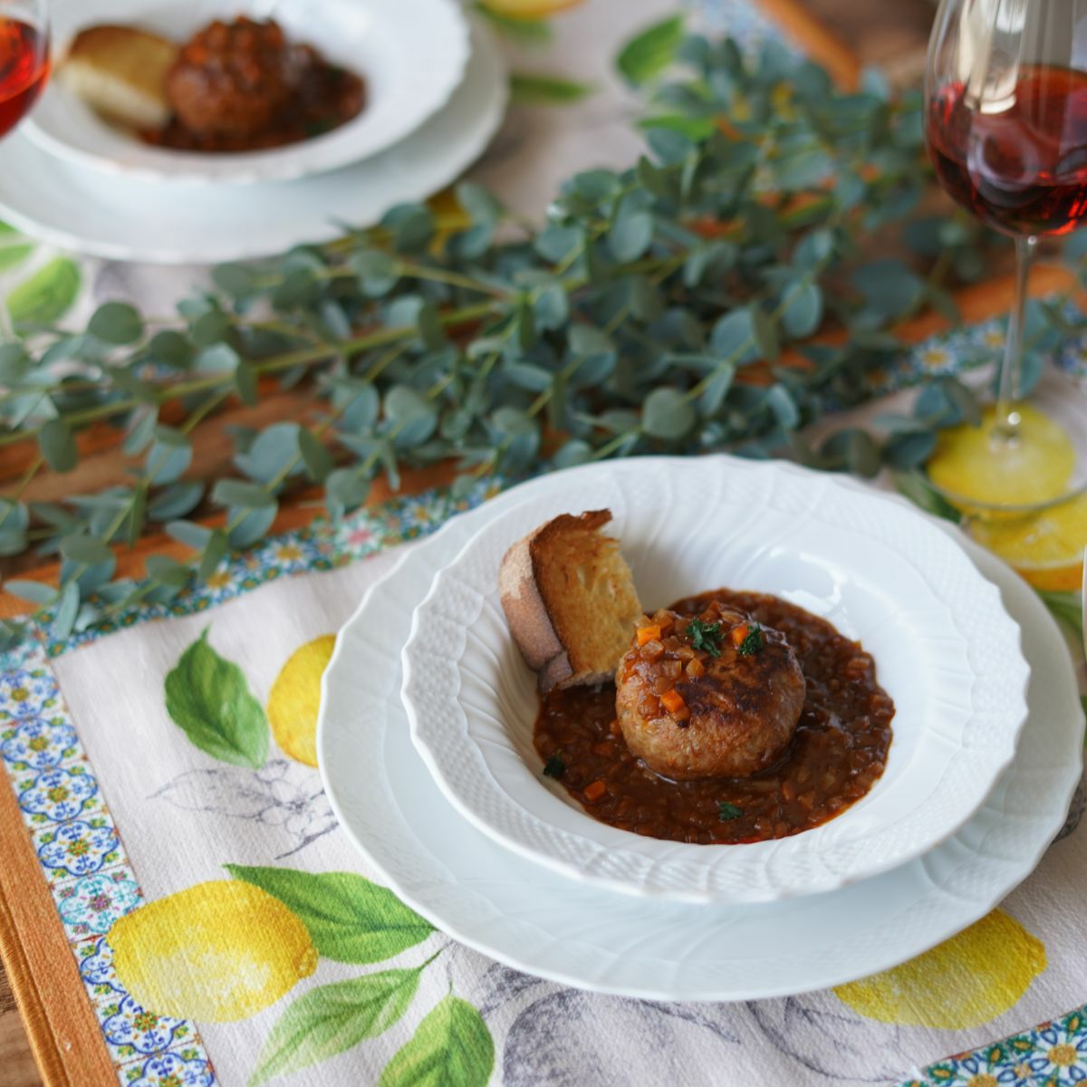 テシトゥーラ トスカーナ テレリーエ プレースマット 50×37cm 2枚セット チェターラ ポリエステル ポーチ付