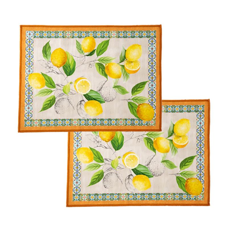 テシトゥーラ トスカーナ テレリーエ プレースマット 50×37cm 2枚セット チェターラ ポリエステル ポーチ付