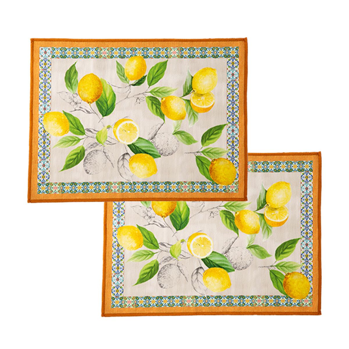 テシトゥーラ トスカーナ テレリーエ プレースマット 50×37cm 2枚セット チェターラ ポリエステル ポーチ付