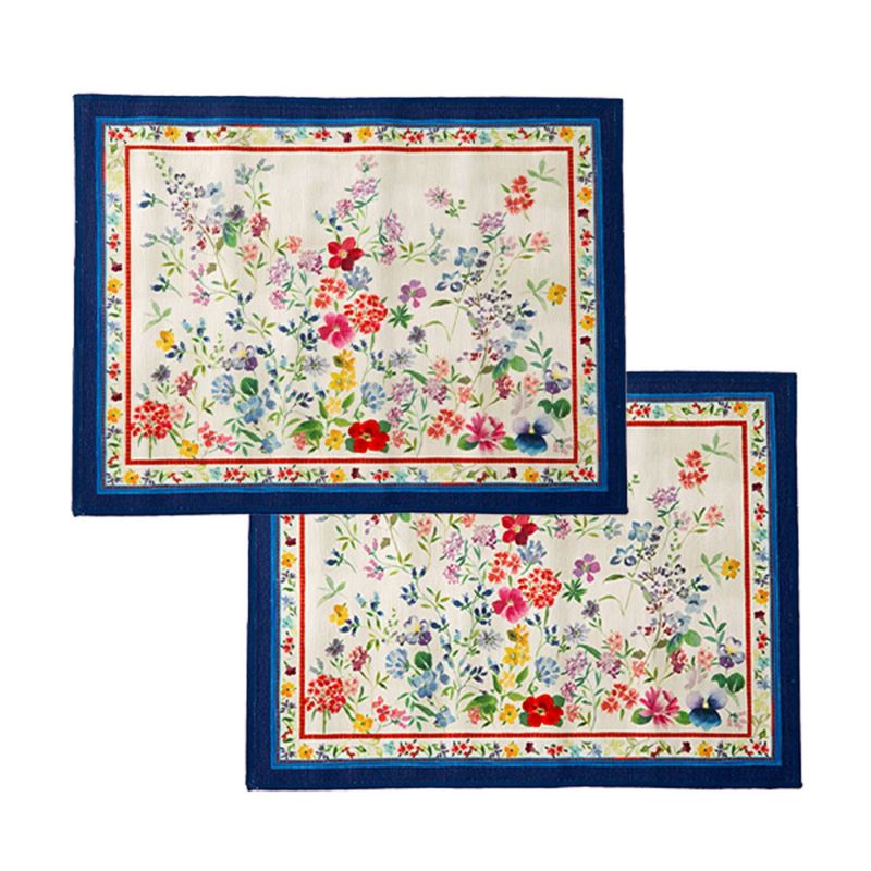 テシトゥーラ トスカーナ テレリーエ プレースマット 50×37cm 2枚セット プリムラ ポリエステル ポーチ付