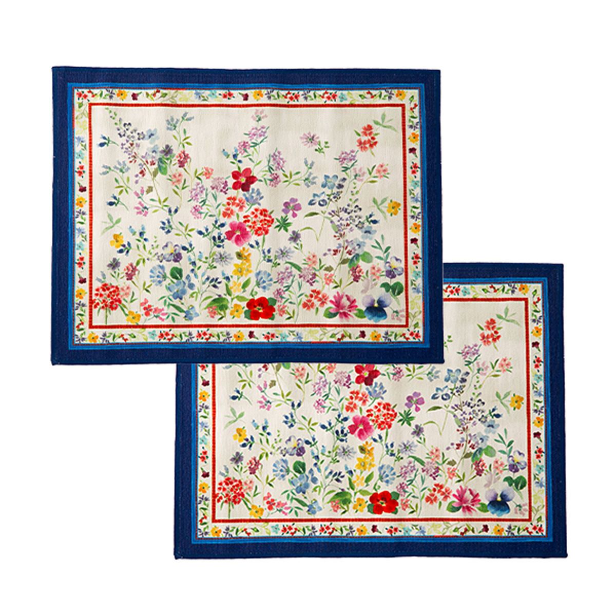 テシトゥーラ トスカーナ テレリーエ プレースマット 50×37cm 2枚セット プリムラ ポリエステル ポーチ付