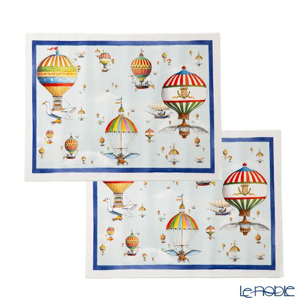 テシトゥーラ トスカーナ テレリーエ プレースマット 50×37cm 2枚セット フライバイ ポリエステル ポーチ付