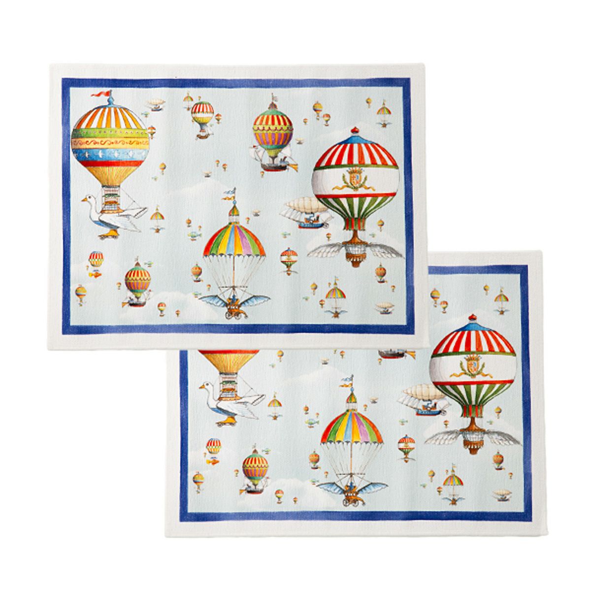 テシトゥーラ トスカーナ テレリーエ プレースマット 50×37cm 2枚セット フライバイ ポリエステル ポーチ付