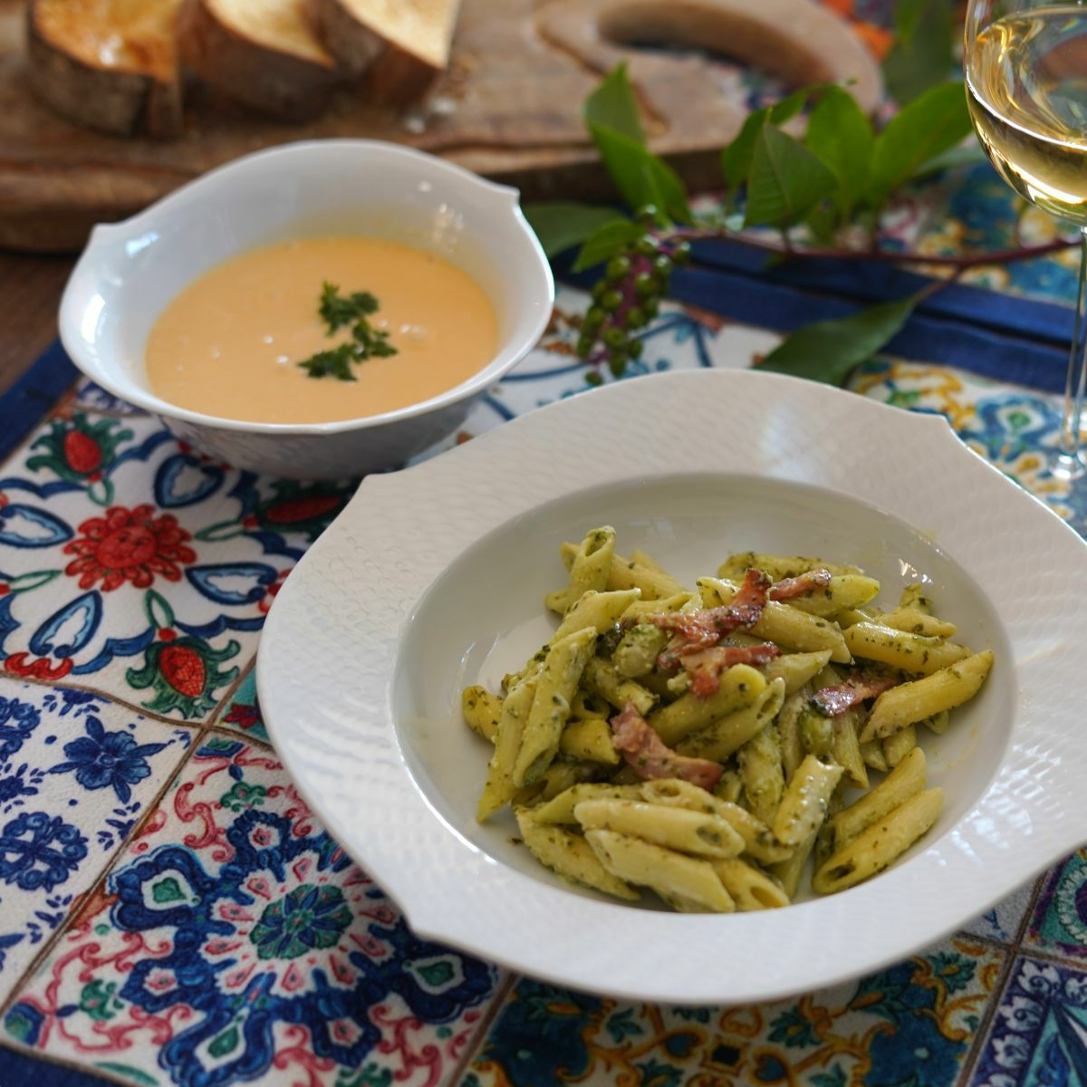 テシトゥーラ トスカーナ テレリーエ プレースマット 50×37cm 2枚セット カマストラ ポリエステル ポーチ付