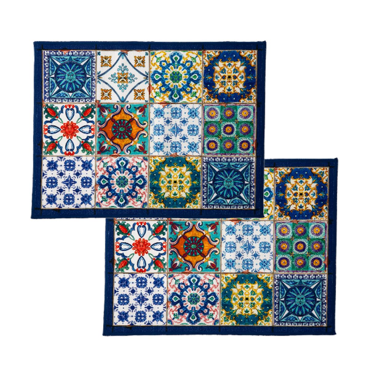 テシトゥーラ トスカーナ テレリーエ プレースマット 50×37cm 2枚セット カマストラ ポリエステル ポーチ付