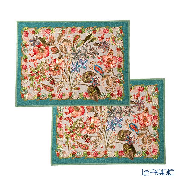 テシトゥーラ トスカーナ テレリーエ プレースマット 50×37cm 2枚セット ロクシタン ポリエステル ポーチ付