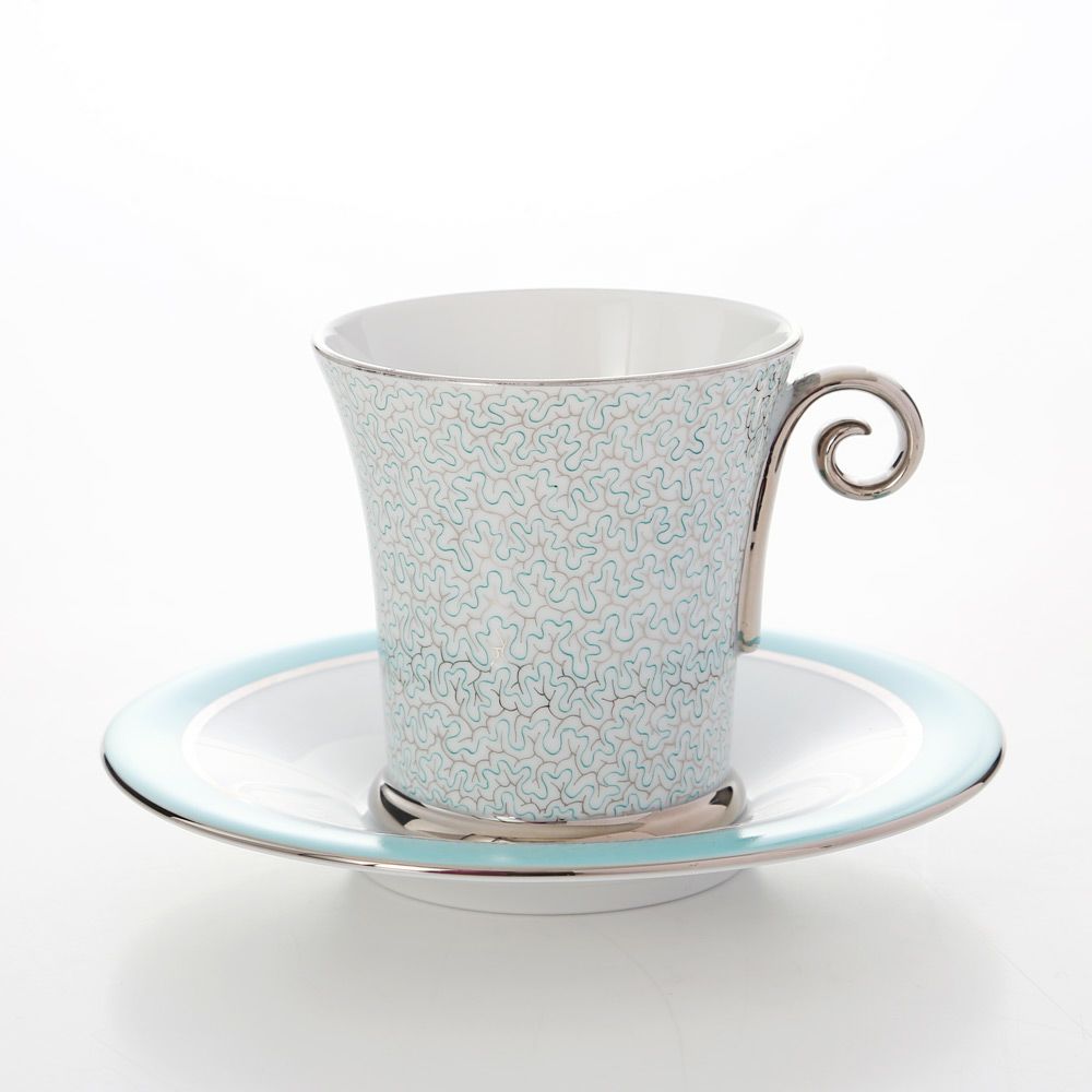 ヘレンド ONYXTQ-PT 04912-0-00 モカカップ＆ソーサー（ターコイズ）