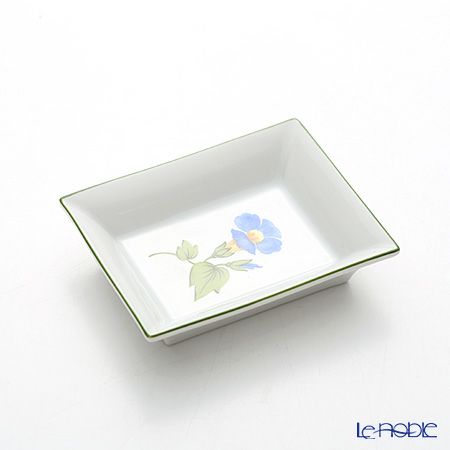 アウガルテン（AUGARTEN） ウィンナーフラワー（5089E） ヒルガオ 長方形皿 8×6.3cm（874）