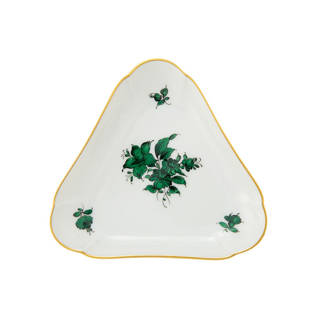 アウガルテン（AUGARTEN） マリアテレジア（5098E）スイセン トライアングルディッシュ 10.4cm