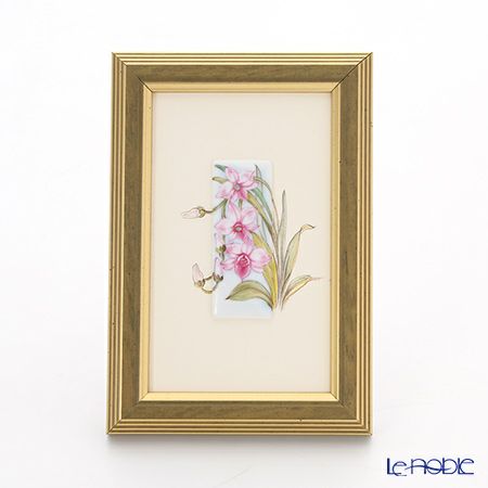 ヘレンド MID-12 08191-0-00 陶板（スイセン） ピンク 6.5×2.5cm