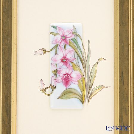 ヘレンド MID-12 08191-0-00 陶板（スイセン） ピンク 6.5×2.5cm