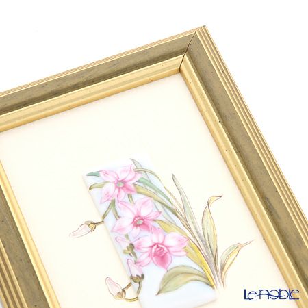 ヘレンド MID-12 08191-0-00 陶板（スイセン） ピンク 6.5×2.5cm