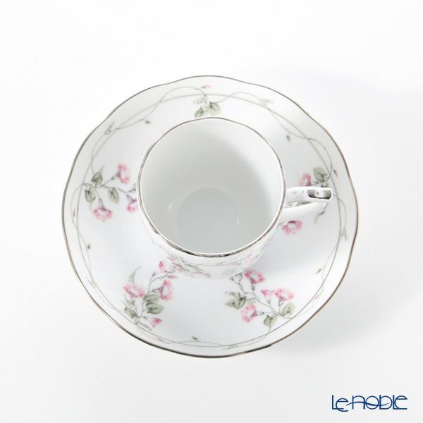 ヘレンド モーニンググローリー ピンクプラチナ 20707-0-00 モカカップ＆ソーサー 150ml