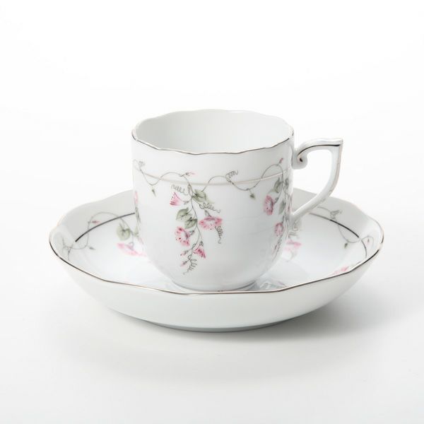 ヘレンド モーニンググローリー ピンクプラチナ 20707-0-00 モカカップ＆ソーサー 150ml