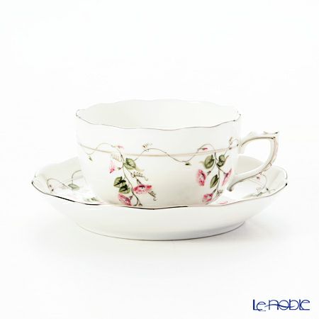 ヘレンド モーニンググローリー ピンクプラチナ 20724-0-00 ティーカップ＆ソーサー 200ml