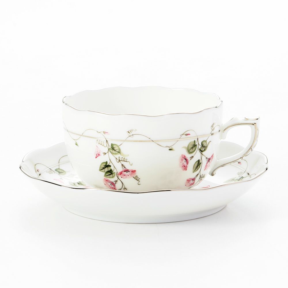 ヘレンド モーニンググローリー ピンクプラチナ 20724-0-00 ティーカップ＆ソーサー 200ml