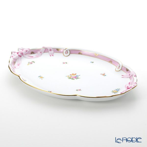 ヘレンド ローズチューリップ ピンク RTFP 20400-0-00 パーティートレイ 38cm