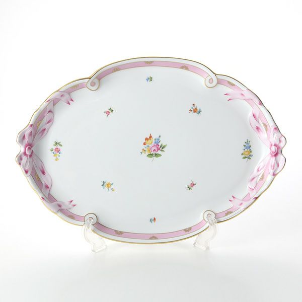 ヘレンド ローズチューリップ ピンク RTFP 20400-0-00 パーティートレイ 38cm