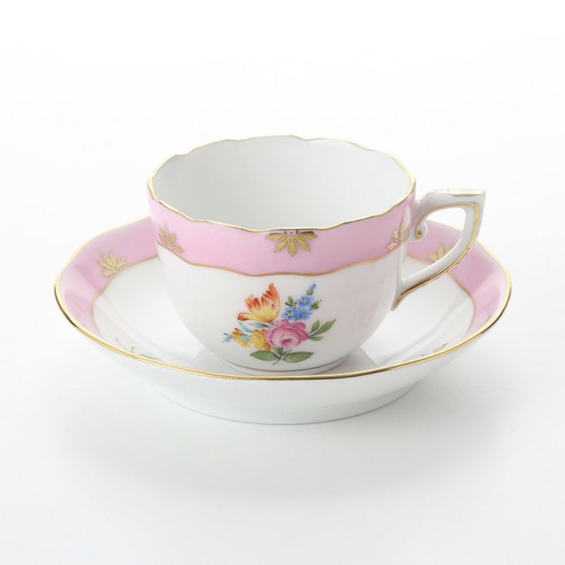 ヘレンド ローズチューリップ ピンク RTFP 20711-0-00 モカカップ＆ソーサー 100ml